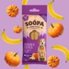 Soopa - Bâtonnets dentaires pour chiens âgés à la banane, à la citrouille et aux graines de lin