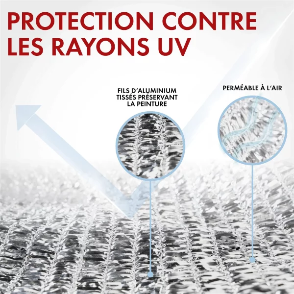 🐾 Filet de protection solaire - argent aluminium 3x4 m – Image 4