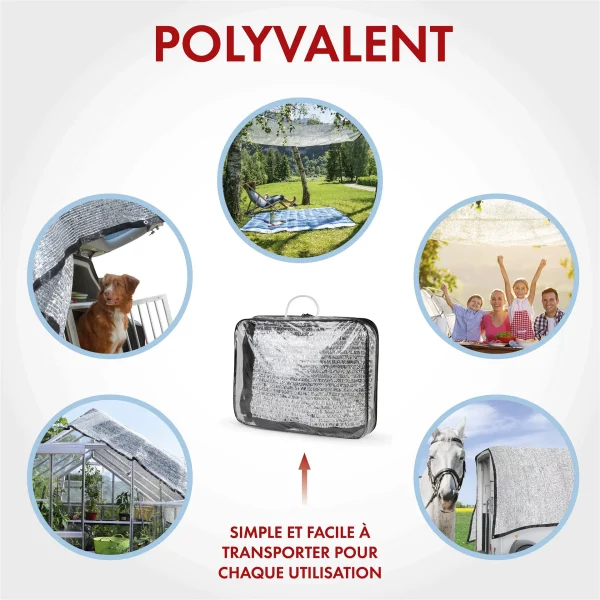 🐾 Filet de protection solaire - argent aluminium 3x4 m – Image 6