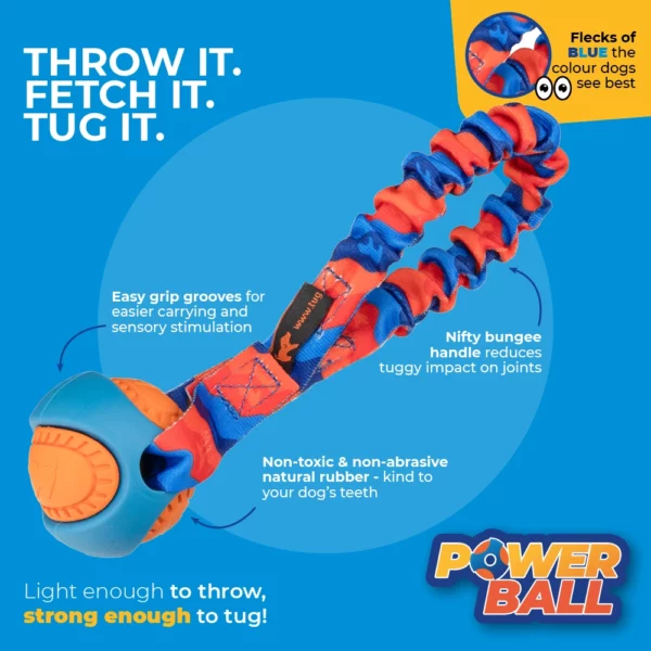 Remorqueur Pocket Powerball Bungee | Fetch Dog Toys | Tug-E-Nuff – Image 6