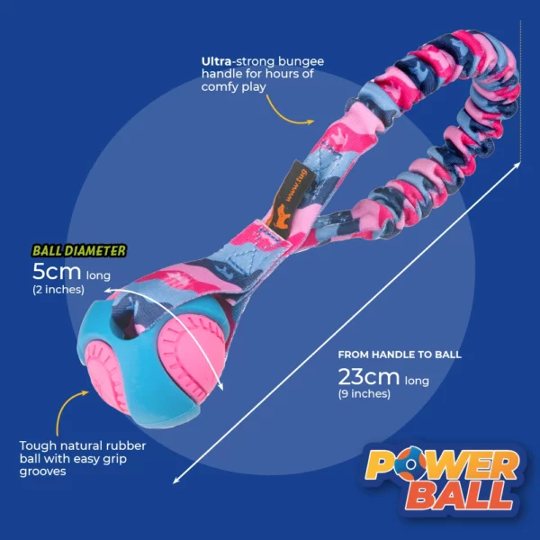 Remorqueur Pocket Powerball Bungee | Fetch Dog Toys | Tug-E-Nuff – Image 7